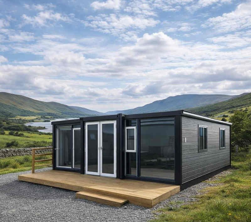 modular home in rural setting