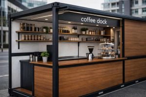 module used as coffee shop